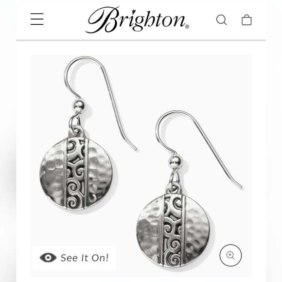 Brighton Jewelry - Brighton Mingle Disc French Wire Earrings, Silver, NWT